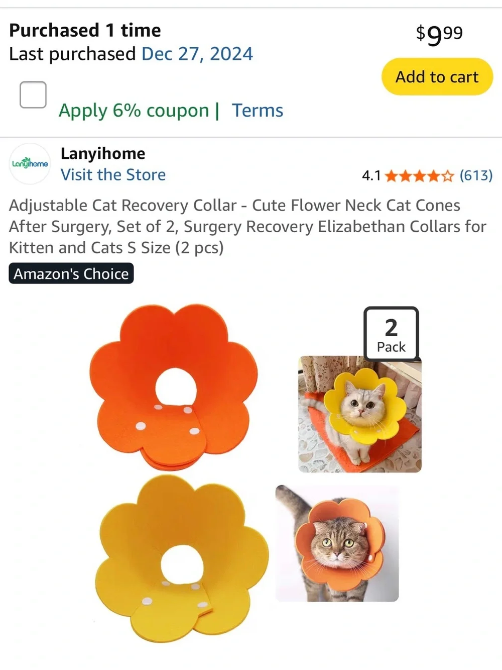 Pink & Orange Fruit-Print Cat Recovery Suit - 3 Pack